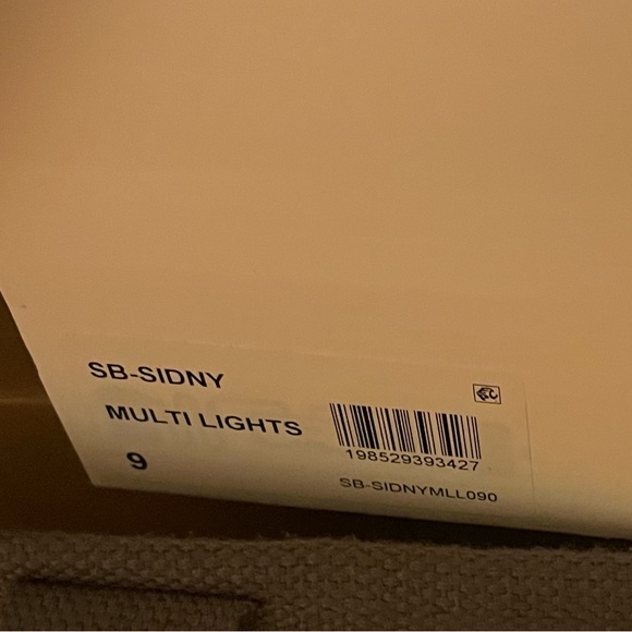 Betsey Johnson Christmas Multi Lights Crystal Gem Accents Sneakers - Picture 4 of 4